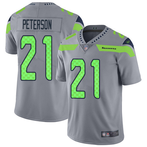 Seattle Seahawks #21 Adrian Peterson Gray Men's Stitched Limited Inverted Legend Jersey Men's