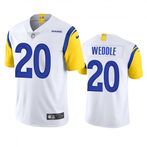 Los Angeles Los Angeles Rams #20 Eric Weddle Men's Alternate Vapor Limited Jersey - White Men's