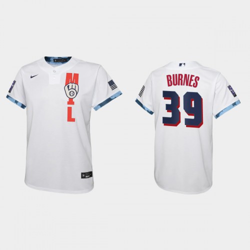Milwaukee Milwaukee Brewers #39 Corbin Burnes Youth 2021 All Star Game White Jersey Youth