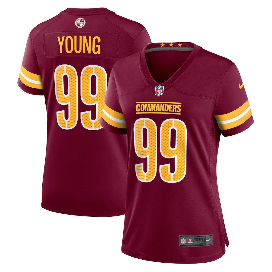 Washington Commanders #99 Chase Young Burgundy Women's Game Jersey