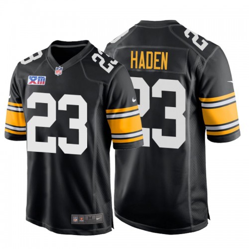 Pittsburgh Steelers #23 Joe Haden Super Bowl XIII 1978 Retro Game Jersey Black Men's