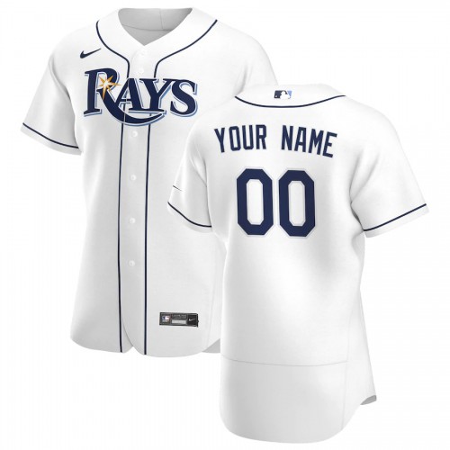 Tampa Bay Rays Custom Men's White Home 2020 Authentic Player Jersey
