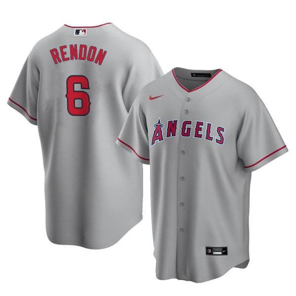 Men's Youth Women's Los Angeles Angels 6 Replica Gray Road Anthony Rendon Jersey