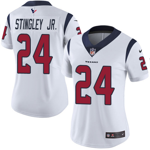 Texans #24 Derek Stingley Jr. White Women's Stitched Vapor Untouchable Limited Jersey