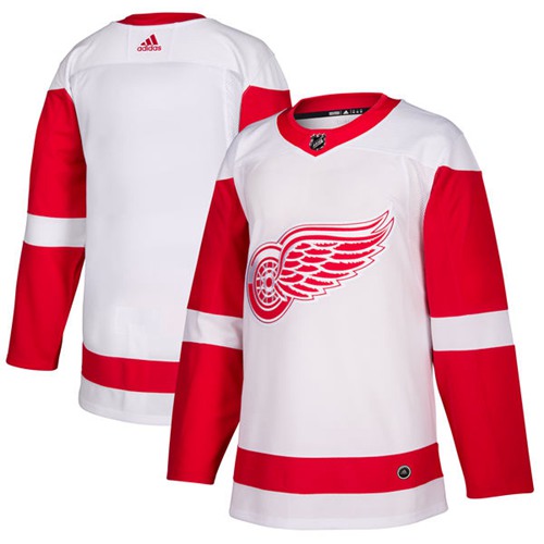 Adidas Red Wings Blank White Road Authentic Stitched Jersey