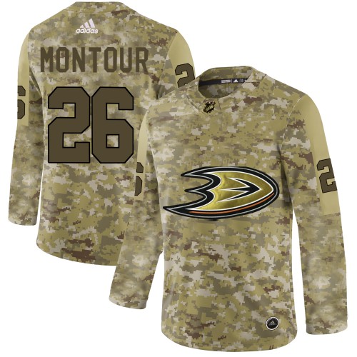 Adidas Anaheim Ducks #26 Brandon Montour Camo Authentic Stitched Jersey Men's