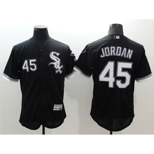 Chicago White Sox #45 Michael Jordan Black Flexbase Authentic Collection Stitched Jersey Men's
