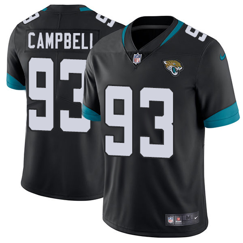 Jacksonville Jaguars #93 Calais Campbell Black Team Color Men's Stitched Vapor Untouchable Limited Jersey Men's