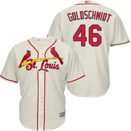 St.Louis Cardinals #46 Paul Goldschmidt Cream Cool Base Stitched Youth Jersey Youth