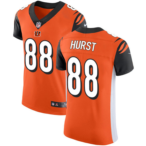 Bengals #88 Hayden Hurst Orange Alternate Men's Stitched New Elite Jersey