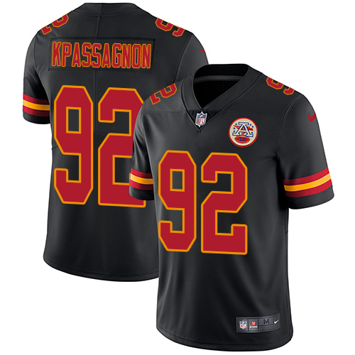 Kansas City Chiefs #92 Tanoh Kpassagnon Black Men's Stitched Limited Rush Jersey Men's