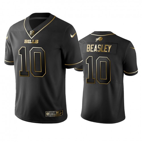 Buffalo Bills #10 Cole Beasley Black Golden Limited Edition Stitched Jersey Men's