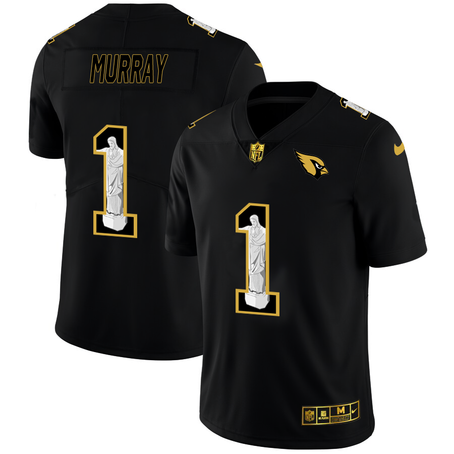 Arizona Cardinals #1 Kyler Murray Men's Carbon Black Vapor Cristo Redentor Limited Jersey