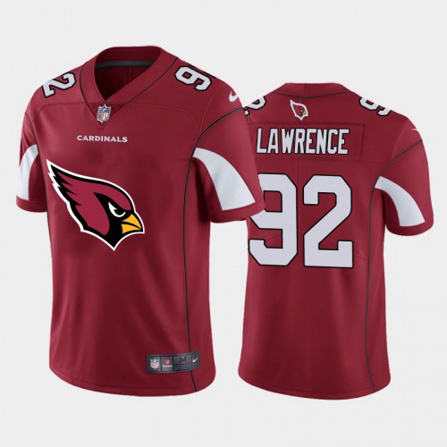 Arizona Arizona Cardinals #92 Rashard Lawrence Red Men's Big Team Logo Vapor Limited Jersey Men's