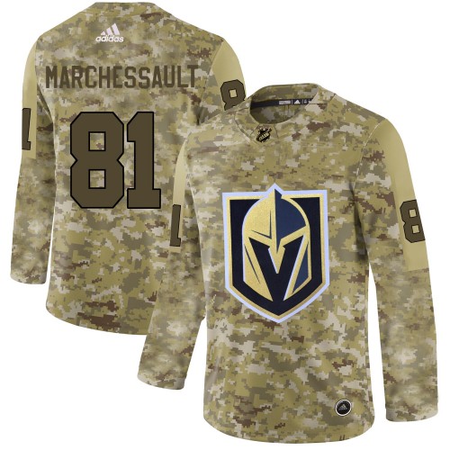 Adidas Golden Vegas Golden Knights #81 Jonathan Marchessault Camo Authentic Stitched Jersey Men's