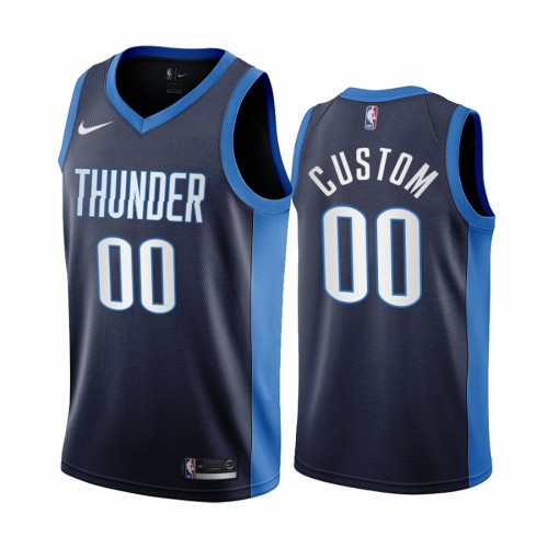 Oklahoma City Thunder Personalized Navy Swingman 2020-21 Earned Edition Jersey