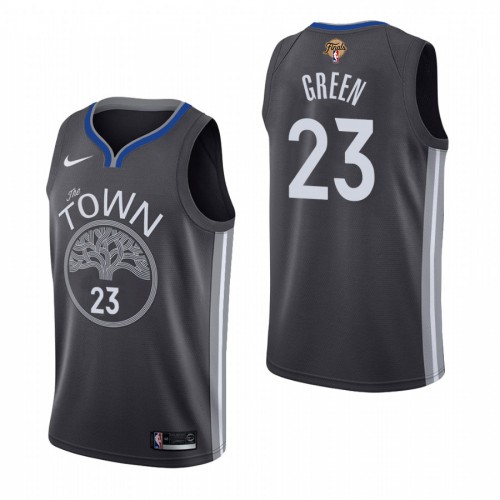 Golden State Warriors #23 Draymond Green Black 2022 Finals Statement Edition Jersey Mens