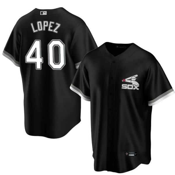 Men's Youth Women's Chicago White Sox 40 Replica Black 2020 Reynaldo Lopez Jersey