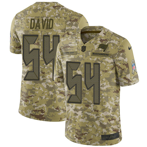 Buccaneers #54 Lavonte David Camo Men's Stitched Limited 2018 Salute To Service Jersey