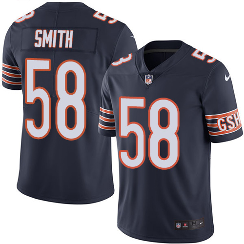 Chicago Bears #58 Roquan Smith Navy Blue Team Color Men's Stitched Vapor Untouchable Limited Jersey Men's