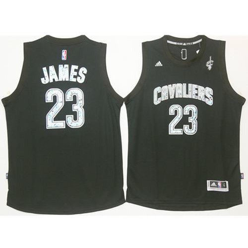 Cleveland Cavaliers #23 LeBron James Black Diamond Fashion Stitched Jersey Mens