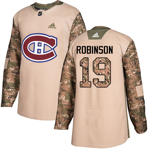 Adidas Montreal Canadiens #19 Larry Robinson Camo Authentic 2017 Veterans Day Stitched Jersey Men's