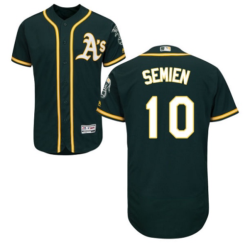 Oakland Athletics #10 Marcus Semien Green Flexbase Authentic Collection Stitched Jersey Men's