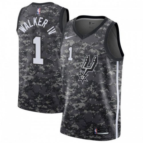 San Antonio Spurs #1 Lonnie Walker IV Black Swingman City Edition 2018/19 Jersey Mens