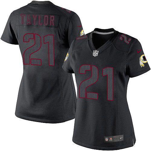 Commanders #21 Sean Taylor Black Impact Women's Stitched Limited Jersey