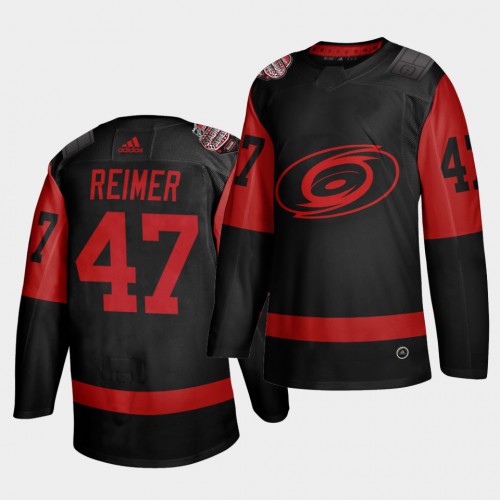 Carolina Carolina Hurricanes #47 James Reimer Black Men's 2021 Stadium Series Outdoor Game Jersey Men's