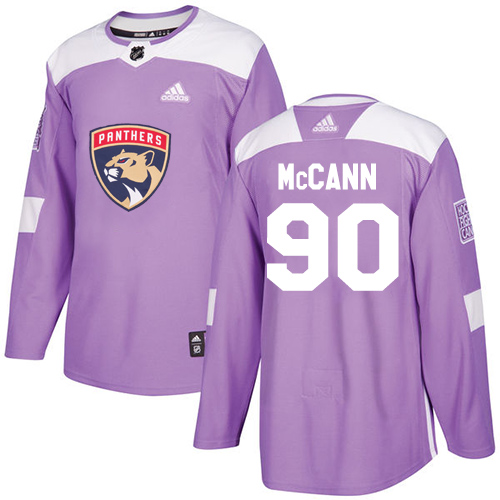 Adidas Florida Panthers #90 Jared McCann Purple Authentic Fights Cancer Stitched Jersey Men's