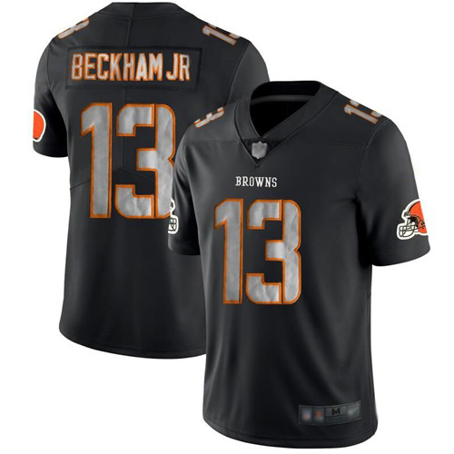 Cleveland Browns #13 Odell Beckham Jr Black Men's Stitched Limited Rush Impact Jersey Men's