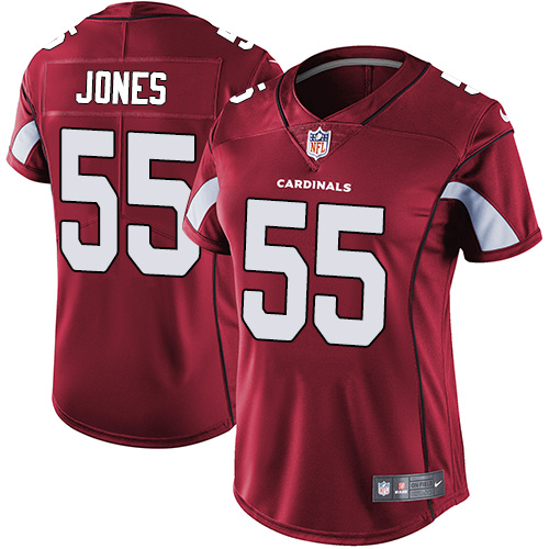 Arizona Cardinals #55 Chandler Jones Red Team Color Women's Stitched Vapor Untouchable Limited Jersey Womens