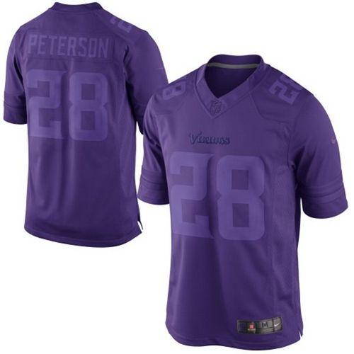 Minnesota Vikings #28 Adrian Peterson Purple Men's Stitched Drenched Limited Jersey Men's