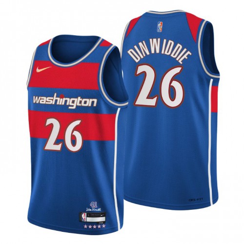 Washington Washington Wizards #26 Spencer Dinwiddie Mens Blue 2021/22 Swingman Jersey - City Edition Mens