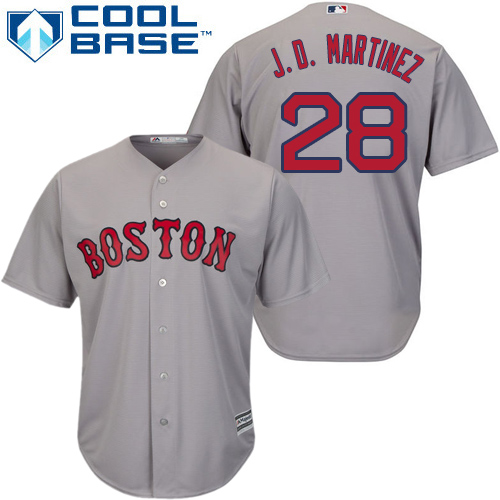 Boston Red Sox #28 J. D. Martinez Grey New Cool Base Stitched Jersey Men's