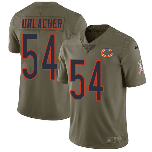 Chicago Bears #54 Brian Urlacher Olive Youth Stitched Limited 2017 Salute to Service Jersey Youth