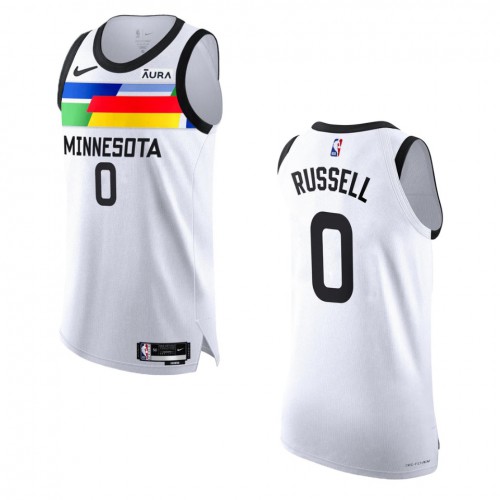 Minnesota Minnesota Timberwolves #0 DAngelo Russell White 2022-23 Authentic Jersey - City Edition Mens