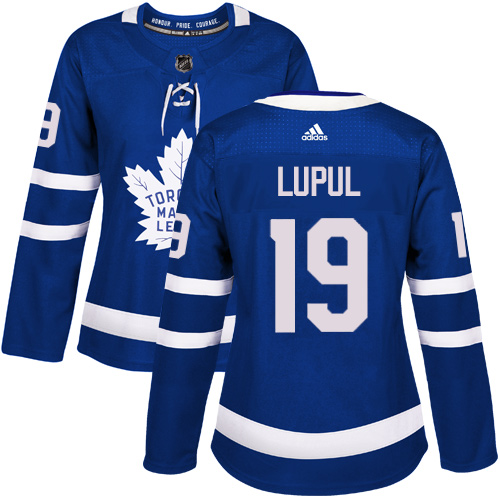 Adidas Maple Toronto Maple Leafs #19 Joffrey Lupul Blue Home Authentic Women's Stitched Jersey Womens