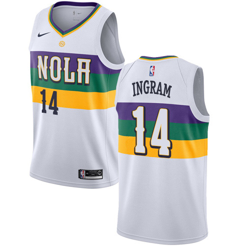 New Orleans Pelicans #14 Brandon Ingram White Swingman City Edition 2018/19 Jersey Mens
