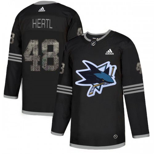 Adidas San Jose Sharks #48 Tomas Hertl Black Authentic Classic Stitched Jersey Men's