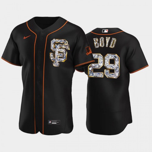 San Francisco San Francisco Giants #29 Matthew Boyd Men's Diamond Edition Jersey - Black Men's