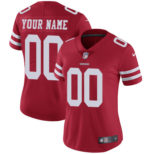 San Francisco 49ers Customized Red Stitched Vapor Untouchable Limited Women's Jersey
