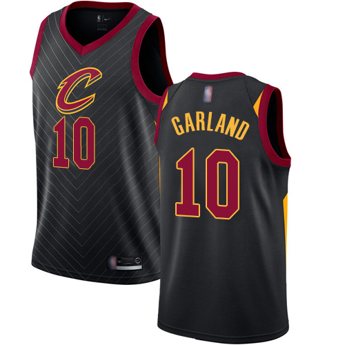 Cleveland Cavaliers #10 Darius Garland Black Swingman Statement Edition Jersey Mens