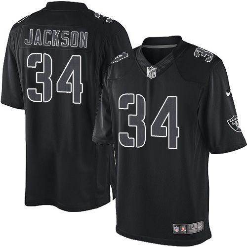 Raiders #34 Bo Jackson Black Men's Stitched Impact Limited Jersey