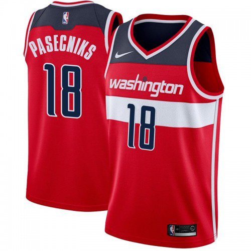 Washington Wizards #18 Anzejs Pasecniks Red Womens Swingman Icon Edition Jersey Womens