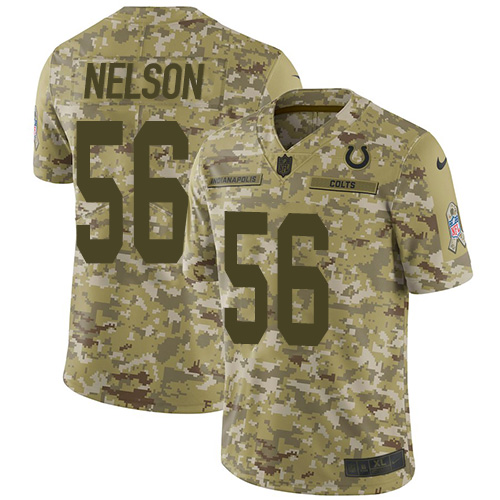 Colts #56 Quenton Nelson Camo Men's Stitched Limited 2018 Salute To Service Jersey