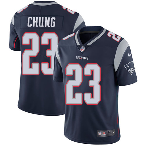 New England Patriots #23 Patrick Chung Navy Blue Team Color Men's Stitched Vapor Untouchable Limited Jersey Men's