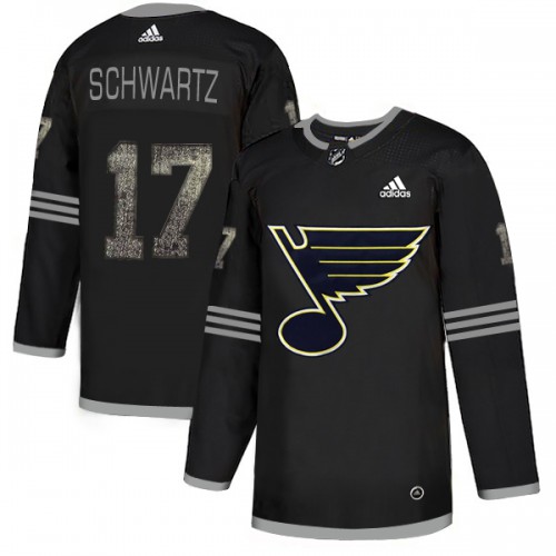 Adidas St. Louis Blues #17 Jaden Schwartz Black Authentic Classic Stitched Jersey Men's