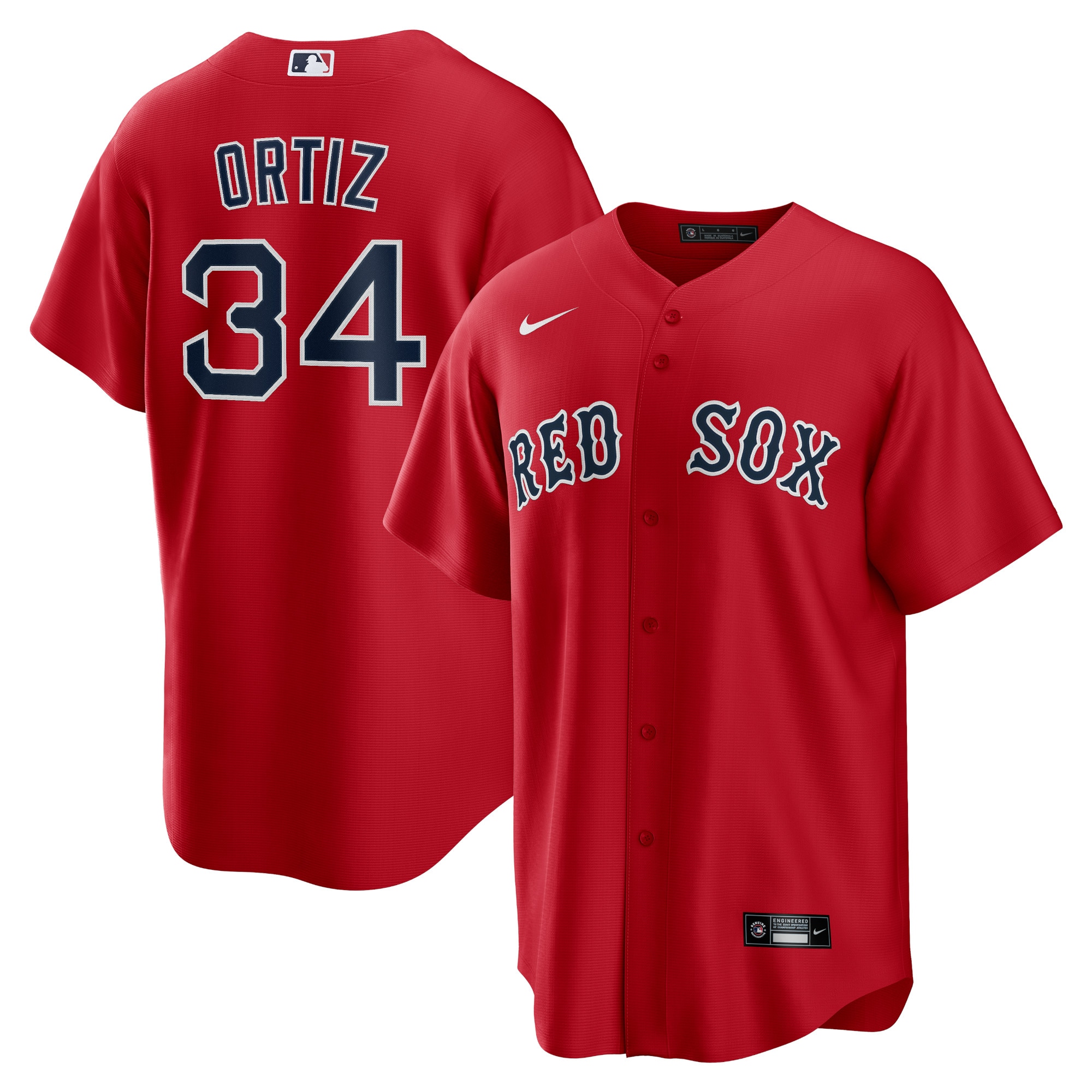Men's Youth Women's David Ortiz Boston Red Sox Alternate Player Jersey – Red
